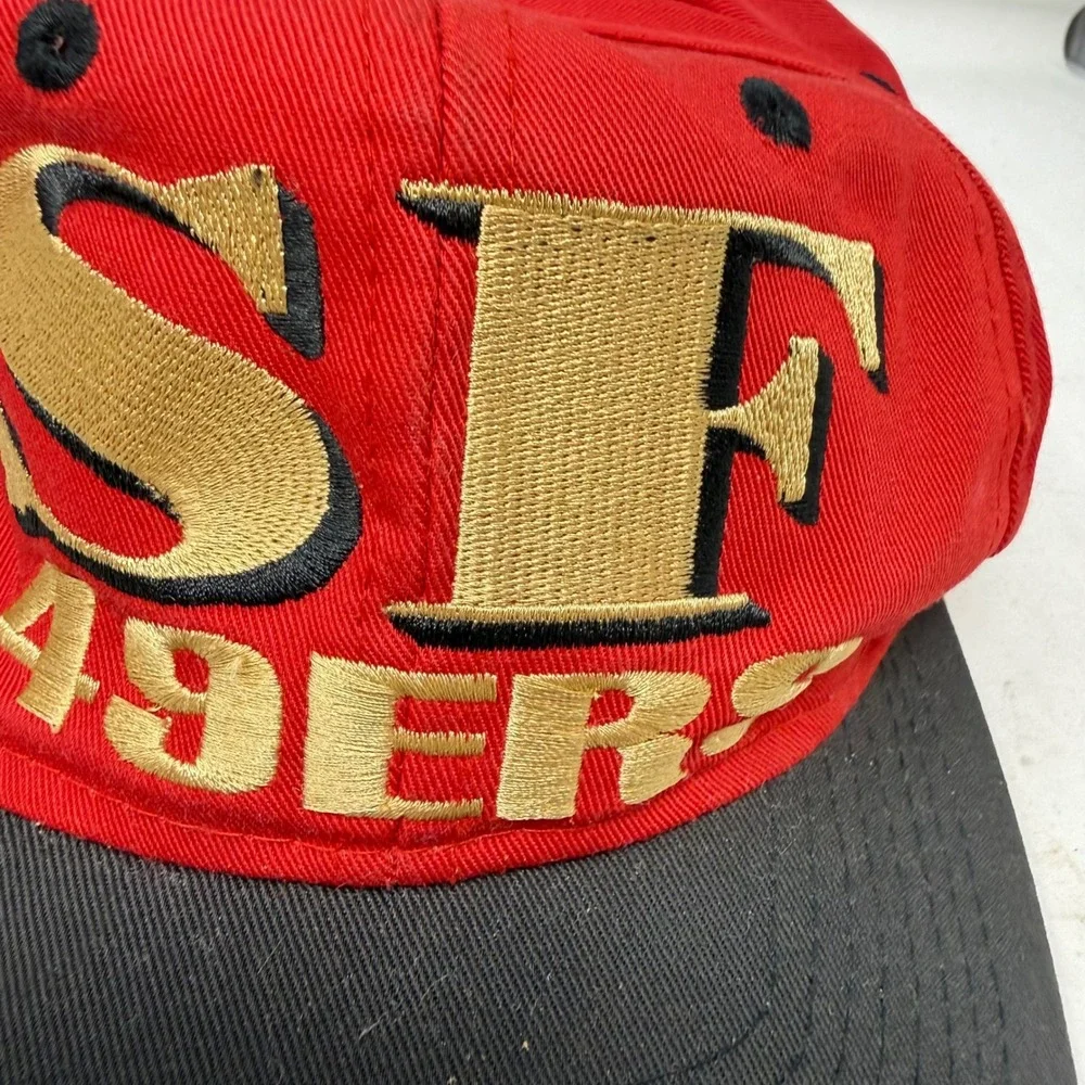 Vintage San Francisco 49ers Hat Competitor Snapback Red Black Gold NFL Cap Mens